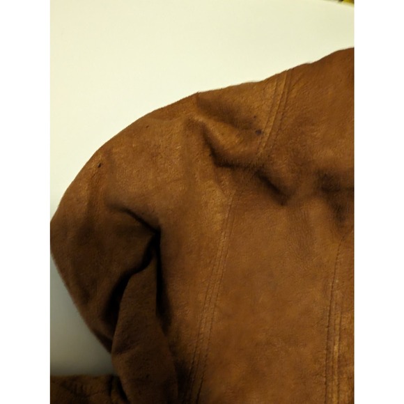 Lucky Brand Lucky Legend Womens Brown Suede Leather Jacket Size Medium Laced - Picture 16 of 16